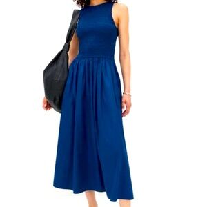 Elegant Blue Sleeveless Dress